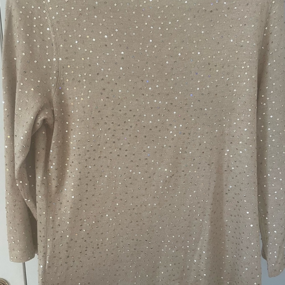 Sigrid Olsen Women’s Sparkly Camel Color Silk & M… - image 4